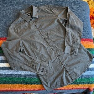 Grey Textured Button-up Shirt